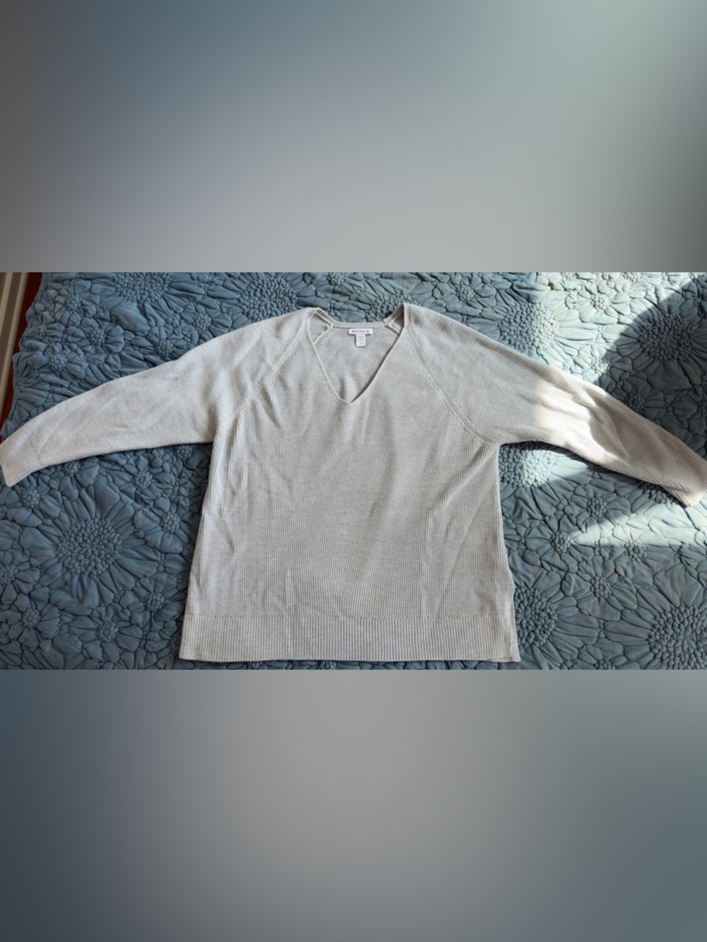 Athleta Hanover Refined V-Neck Wool Sweater - Grey